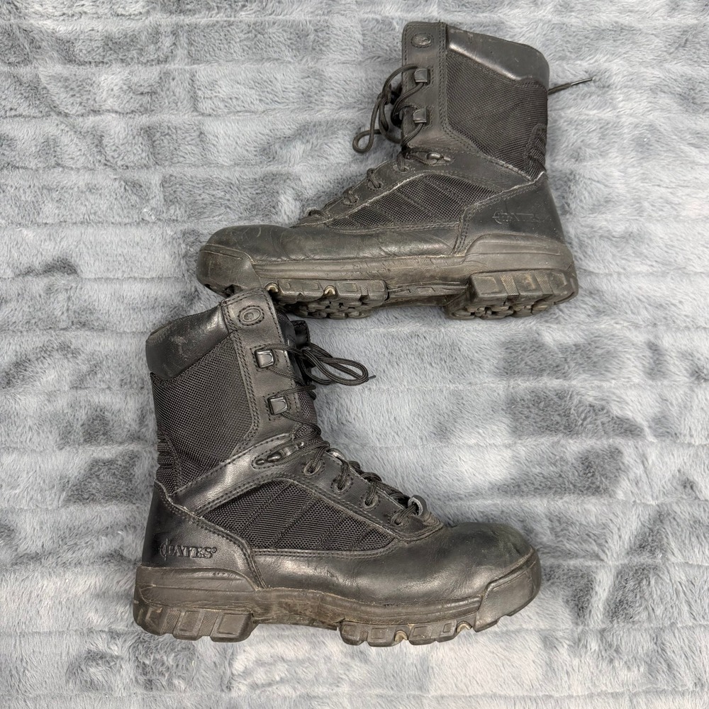 Bates GX-8 Tactical Duty Boots Black Leather Side Zip Mens 7.5 E02261